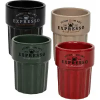 Home Deco Factory koffiekopjes Italia - set 4x - kleurenmix - 300 ml - keramiek - mokken