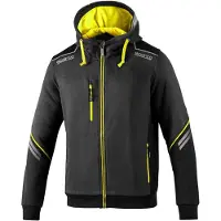 Sparco Full Zip Colorado Hoodie - Zwart/Oranje - Maat XXL