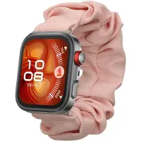 Kwmobile elastisch bandje voor smartwatch - Compatibel met Huawei Watch Fit 4 Pro / Watch Fit 4 - Horlogebandje van katoen - In oudroze
