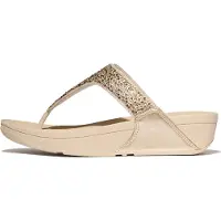 Original Brands Lulu crystal-mix metallic toe-post sandals