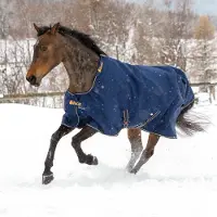 Bucas Deken Irish Turnout 50gr Donkerblauw-goud - 145/198