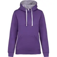 Kariban K465 Damessweater met capuchon in contrasterende kleur
