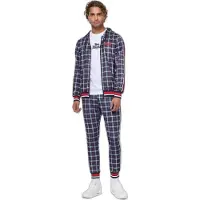 Lonsdale Joggingpak 'Orbost' marine / rood / wit