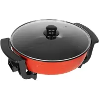 Mira Hotpot Pan - Hotpot Electrisch - Chinese Fondue - Multifunctionele Pan - 6L - Rood - 42cm x 17cm x 9cm; 1.7 kg