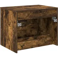 vidaXL Wandopslag voor de badkamer, gerookt eikenhout, 62,5 x 44,5 x 50 cm