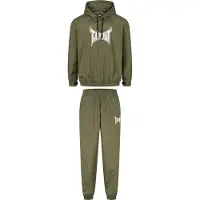 TAPOUT Joggingpak 'Terraza' olijfgroen / wit