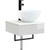 vidaXL Wandgemonteerde wastafel Hoogglans Wit 40 x 41 x 40,5 cm