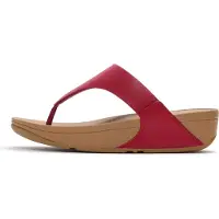 Original Brands Lulu Leather Toepost Dames Slippers - Burnt Berry