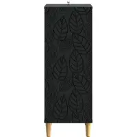 vidaXL Dressoir Zwart 33 x 34,5 x 90 cm Bewerkt hout
