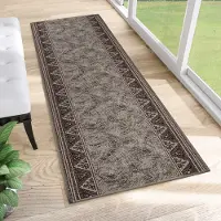 Tapiso Antislip Tapijtloper – Gangloper Keukenloper Grijs – Klassiek Rubber Onderkant Maat- 67x1400