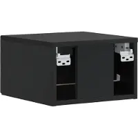 vidaXL Muurbevestigde Nachttafel Zwart 49 x 34,5 x 20 cm Bewerkt hout
