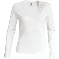 Kariban K382 Dames T-shirt V-hals lange mouwen