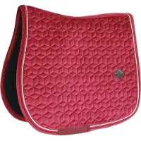 Kentucky Horsewear Horsewear - Velvet Zadeldoek - Zadeldekje - Jumping - Fuchsia