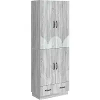 vidaXL Kast Set 2 st Grijs Sonoma Bewerkt hout