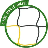 Sporti France 4 Mm Pp Simple Mesh 120 7.50x2.50x0.80x2 M Goal Net Zilver