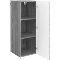vidaXL Wandkast 33 x 34,5 x 90 cm Bewerkt hout Grijs Sonoma