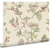 Laura Ashley Elderwood Behang - Planten - 10mx52cm - Beige