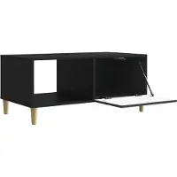 vidaXL Salontafel Zwart 90 x 50 x 40 cm Bewerkt hout