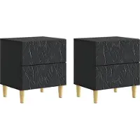 vidaXL Nachtkastje 2 st Zwart 43 x 34,5 x 48 cm Bewerkt hout
