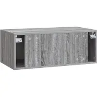 vidaXL Wandmontage TV-kast 98 x 41 x 30 cm Grijs Sonoma Bewerkt hout