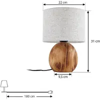 LINDBY Tafellampe , Mayumi, Hout, Woonkamer, Hout, Scandinavisch