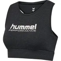Hummel Sporttop 'Pulse' zwart gemêleerd / wit