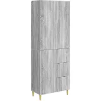 vidaXL Kast Set 2 st Grijs Sonoma Bewerkt hout