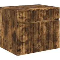 vidaXL Badkamerkast set 3 st Gerookt eiken 49 x 44,5 x 66 cm