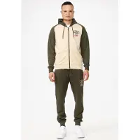 Lonsdale Joggingpak 'STRETTON' crème / olijfgroen