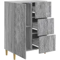 vidaXL Dressoir Grijs Sonoma 66 x 34,5 x 90 cm Bewerkt hout