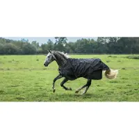 Bucas Irish Turnout deken o gr Black/Gold - 135/185 - Regendeken