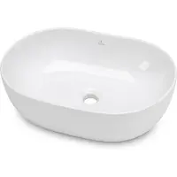 Akord Ovale Wastafel ELIPSE 49 cm / Keramische Opzetwastafel / Glans Wit