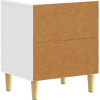 vidaXL Nachtkastje Hoogglans Wit 43 x 34,5 x 50 cm Bewerkt hout
