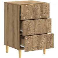 vidaXL Nachtkastje Artisanaal eiken 43 x 39,5 x 66,5 cm Bewerkt hout