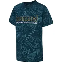 Hummel Functioneel shirt donkerblauw / geel / petrol / wit