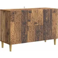 vidaXL Dressoir Oud hout 89 x 34,5 x 60 cm Bewerkt hout