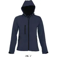 SOL's 46802 - Women's Hooded Softshell Replay French Navy - XL - polyester