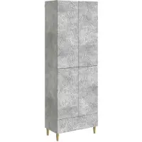 vidaXL Kast Set 2 pcs Betongrijs Bewerkt hout