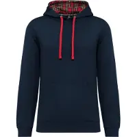 Kariban K4013 Unisex sweater met capuchon met contrasterend motief