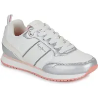 Pepe Jeans Dames Dublinistral zilveren schoenen (39), Plat, Veters, Casual, kinderkleding PGS400008