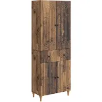 vidaXL Kast Set 2 st Bewerkt hout