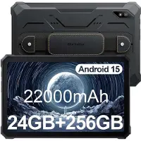Blackview Tablet Active 8 Pro - 24GB RAM - 256GB ROM - 10,36 inch - Android - 22000mAh batterij - 2,4K FHD+ - Dual SIM 4G - IP68/IP69 K - GPS - NFC - Zwart
