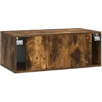 vidaXL Wandmontage TV-kast 59,5 x 31 cm Gerookt eiken Bewerkt hout