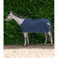 Waldhausen Fleece Sponsorendeken Navy - 195cm - Uitrijdeken | bordeaux | Zweet dekens paard