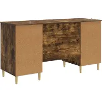 vidaXL Bureau, gerookt eikenfineer, 142,5 x 50 x 75 cm, houtvezelplaat