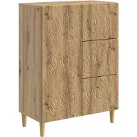 vidaXL Dressoir Artisanaal eiken 66 x 34,5 x 90 cm Bewerkt hout