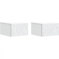 vidaXL Wandgemonteerde Zijtafel 2 st Wit 34,5 x 33 x 20 cm