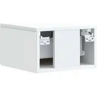 vidaXL Muurbevestigde Nachttafel Wit 49 x 34,5 x 20 cm Bewerkt hout
