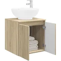 vidaXL Wandmeubel voor wastafel, Sonoma-eik, 49,5 x 44,5 x 65 cm