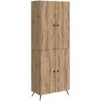 vidaXL Kast Set 2 st Artisanaal eiken Bewerkt hout